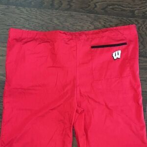 Red Wisconsin Badgers medical school dental work scrub pants brand DUDZ